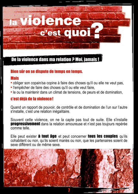 Brochure : Aime Sans Violence