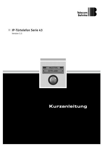 Kurzanleitung V 3.3 - Telecom Behnke