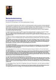 Beckenbodentraining - Bebo® Gesundheitstraining