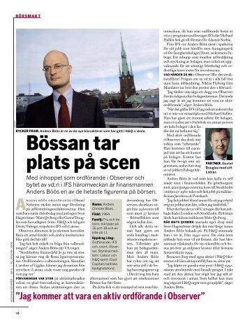 Bössan tar plats på scen