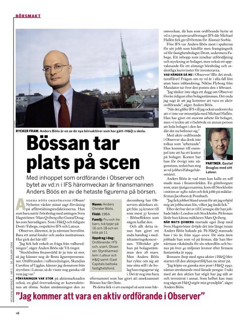 Bössan tar plats på scen