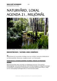 NATURVÅRD, LOKAL AGENDA 21, MILJÖMÅL - Mullsjö kommun