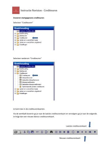 Instructie Navision - Crediteuren - Bisdom 's-Hertogenbosch