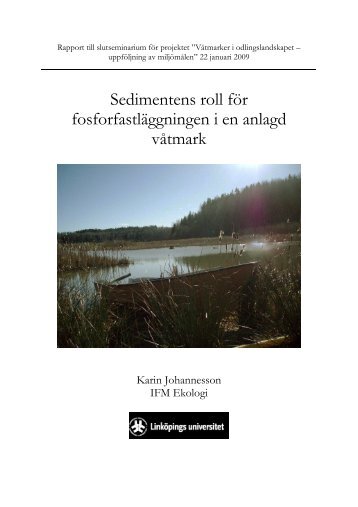 Sedimentens roll för fosforfastläggningen i en ... - swedenviro.se