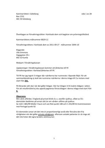 Kammarrätten i Göteborg sida 1 av 28 Box 1531 401 ... - BloggProffs