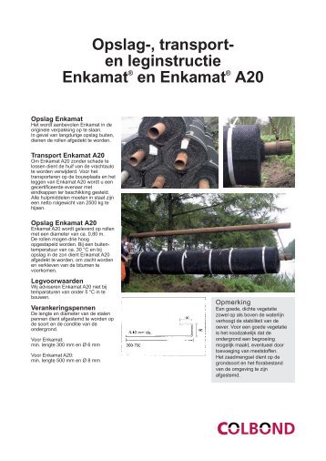 en leginstructie Enkamat® en Enkamat® A20 - Colbond Geosynthetics