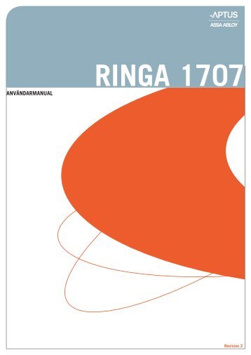 Ringa 1707 Användarmanual Swe Rev2 - Aptus Elektronik AB