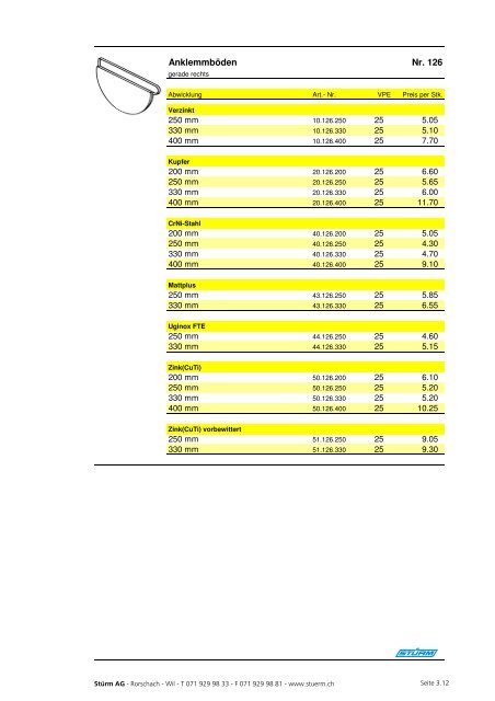 Spenglerpreisliste 03 2006