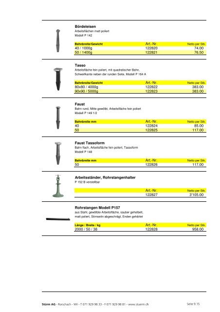 Spenglerpreisliste 03 2006