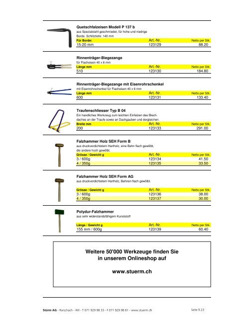 Spenglerpreisliste 03 2006