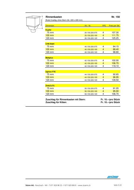 Spenglerpreisliste 03 2006