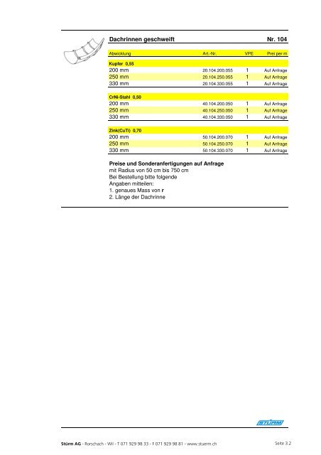 Spenglerpreisliste 03 2006