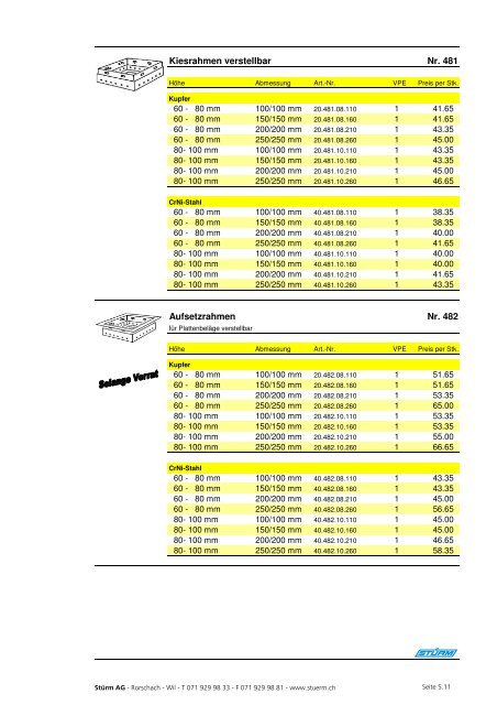 Spenglerpreisliste 03 2006