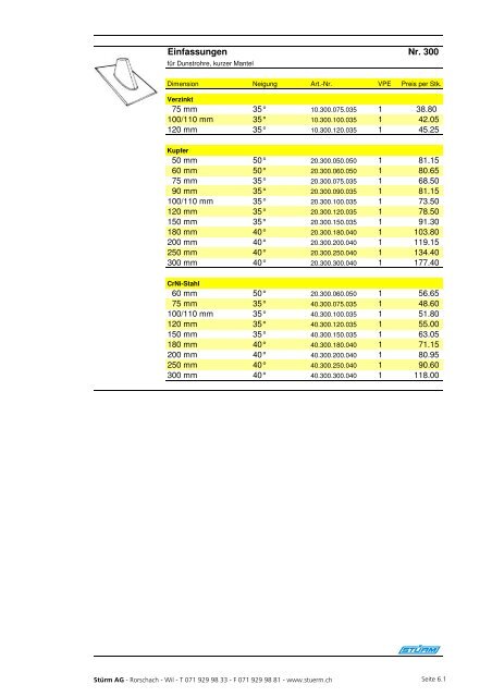 Spenglerpreisliste 03 2006