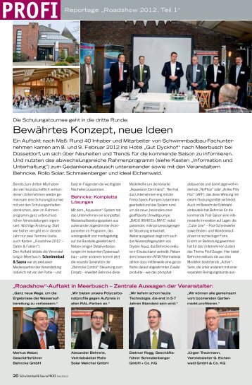 Reportage Roadshow 2012, teil 1 - Behncke Gmbh