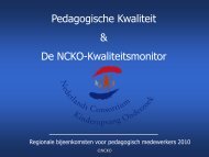Pedagogische Kwaliteit & De NCKO-Kwaliteitsmonitor - BKK