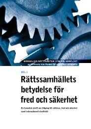 Rättssamhällets betydelse för fred och säkerhet - Fonden för ...