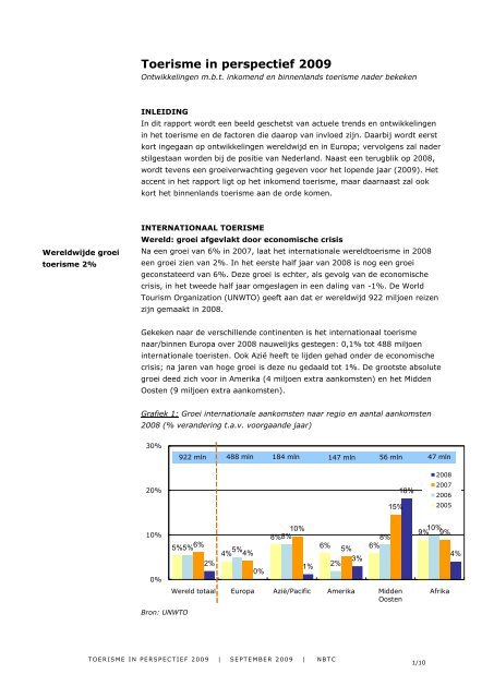 Toerisme in perspectief 2009 - Hiswa