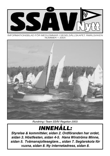 Tidning 1 2004.indd - SS Åmålsviken - Segling