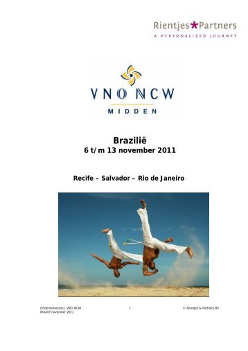 Programma uitnodiging Braziliereis - VNO-NCW Midden