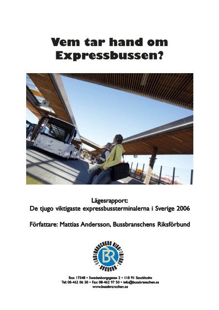 Vem tar hand om Expressbussen? - Bussbranschens Riksförbund