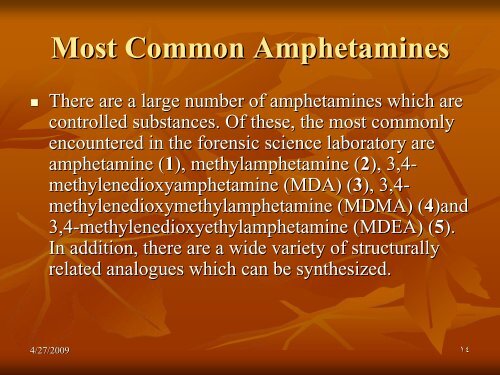 Amphetamine and Related Drugs