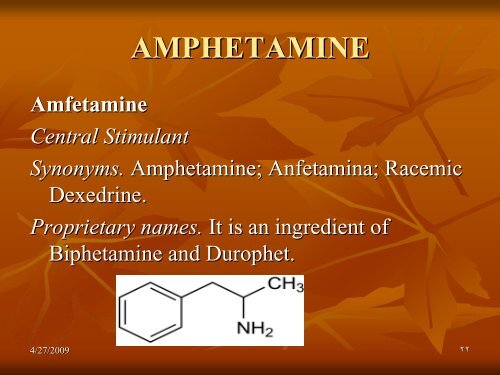 Amphetamine and Related Drugs