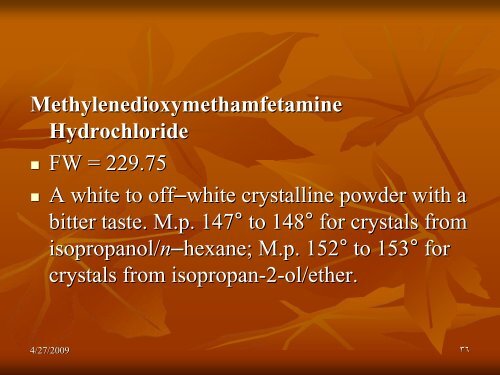 Amphetamine and Related Drugs