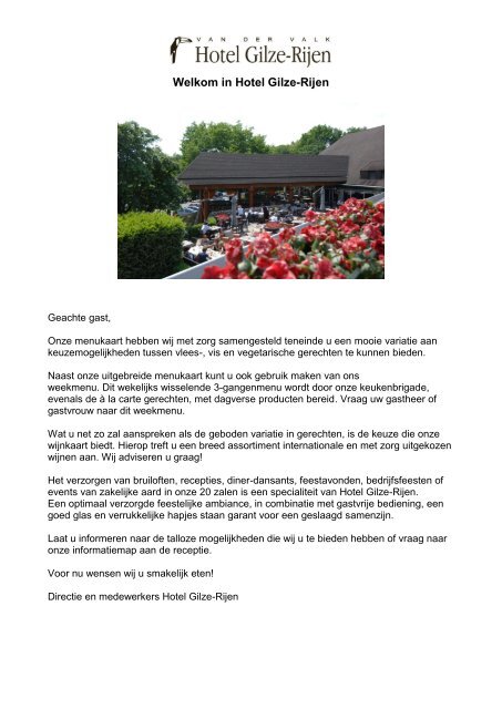 Welkom in Hotel Gilze-Rijen