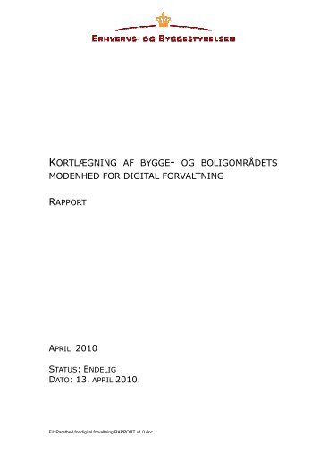 Parathed for digital forvaltning RAPPORT v1.0 - Erhvervsstyrelsen