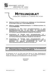 MITTEILUNGSBLATT - JKU