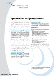 Egenkontroll enligt miljöbalken - Miljösamverkan Västra Götaland