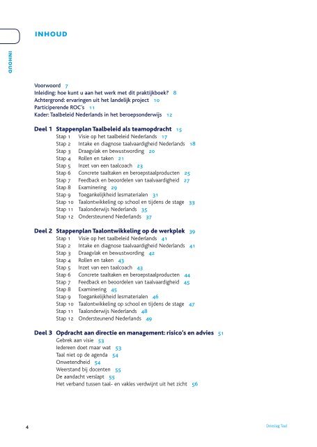 Drieslag Taal, Praktijkboek Taalbeleid Nederlands in het mbo (2010)