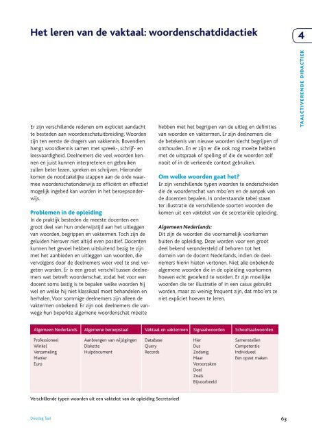 Drieslag Taal, Praktijkboek Taalbeleid Nederlands in het mbo (2010)