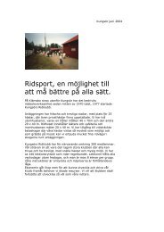 Ridsport, en möjlighet till att må bättre på alla sätt.