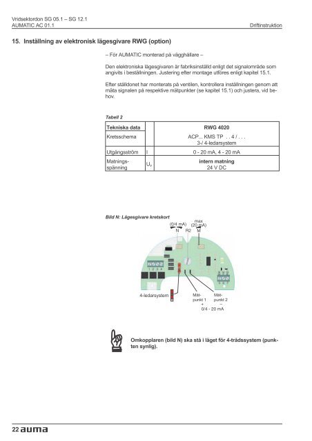 Vridsektordon SG 05.1 - SG 12.1 AUMATIC AC 01.1 ... - FS Data