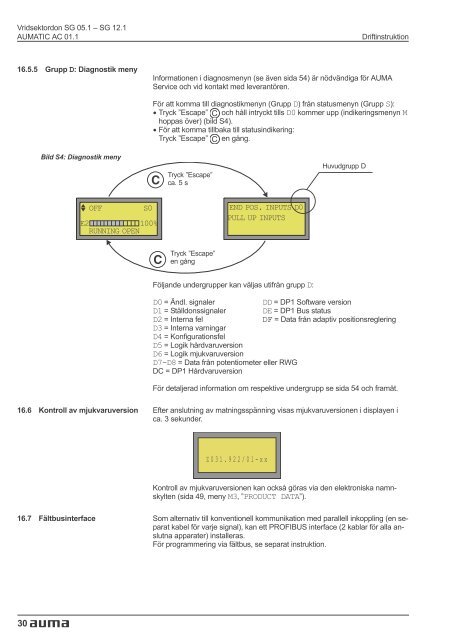 Vridsektordon SG 05.1 - SG 12.1 AUMATIC AC 01.1 ... - FS Data