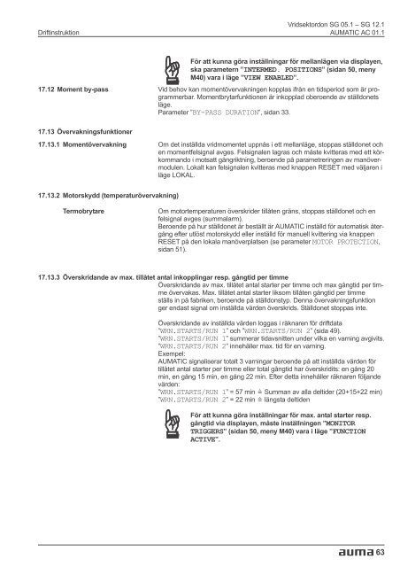 Vridsektordon SG 05.1 - SG 12.1 AUMATIC AC 01.1 ... - FS Data