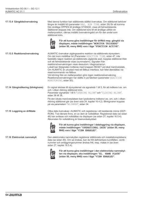 Vridsektordon SG 05.1 - SG 12.1 AUMATIC AC 01.1 ... - FS Data