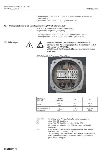 Vridsektordon SG 05.1 - SG 12.1 AUMATIC AC 01.1 ... - FS Data