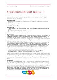 9 Stoelenspel (samenspel) (groep 3-4) - Spelen vanuit verbeelding