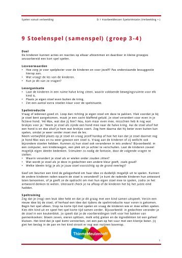 9 Stoelenspel (samenspel) (groep 3-4) - Spelen vanuit verbeelding