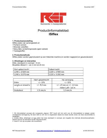 Productinformatieblad1 ISIflex - Megamat