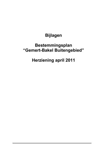 1. Bijlagenboek - Gemeente Gemert-Bakel