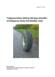 oreningarna inom Stockholms stad. - Stockholm Vatten