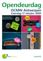 Folder opendeurdag OCMW Antwerpen - Kortom