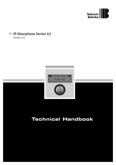 Technical Handbook Telecom Behnke