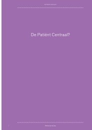 'De patiënt centraal' (pdf) - In voor zorg!