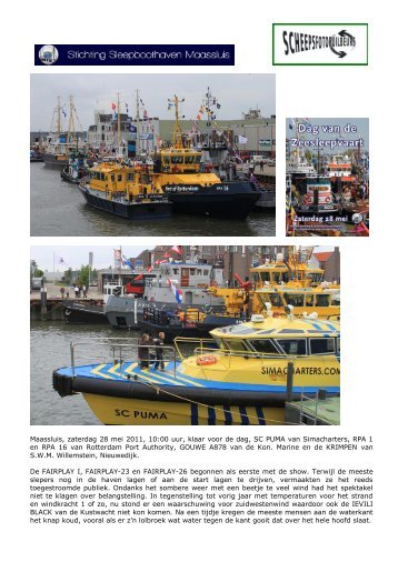 Dag van de Zeesleepvaart 2011 - verslag van Teun van der Zee