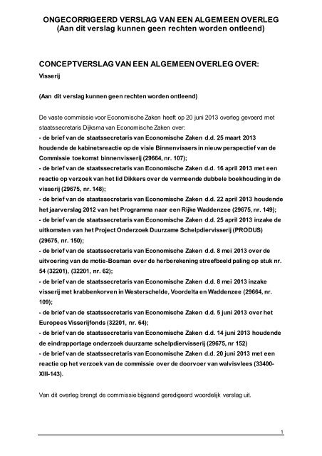 Ongecorrigeerd verslag AO Visserij.pdf - Tweede Kamer